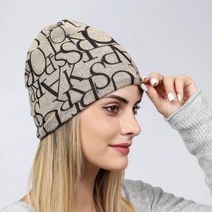 Letter Graphic Beanie Hat